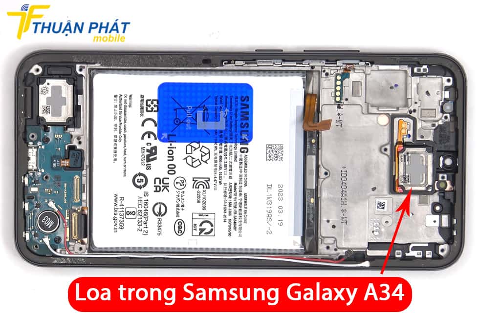 Loa trong Samsung Galaxy A34