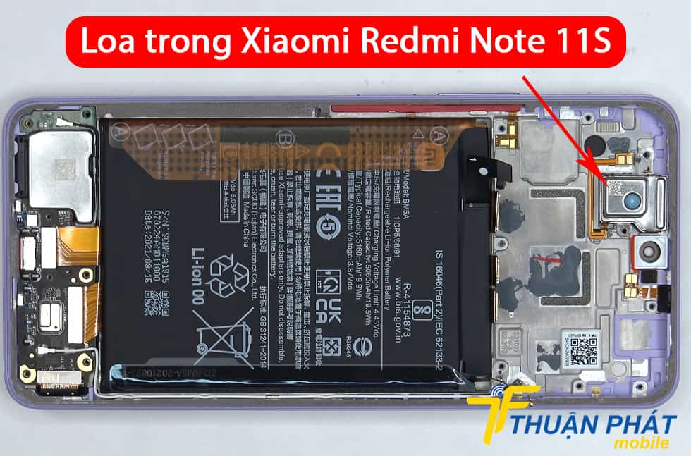 Loa trong Xiaomi Redmi Note 11S