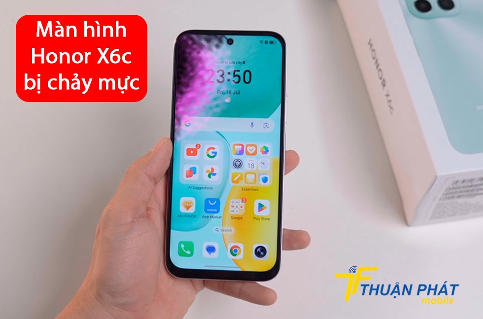 Màn hình Honor X6c bị chảy mực