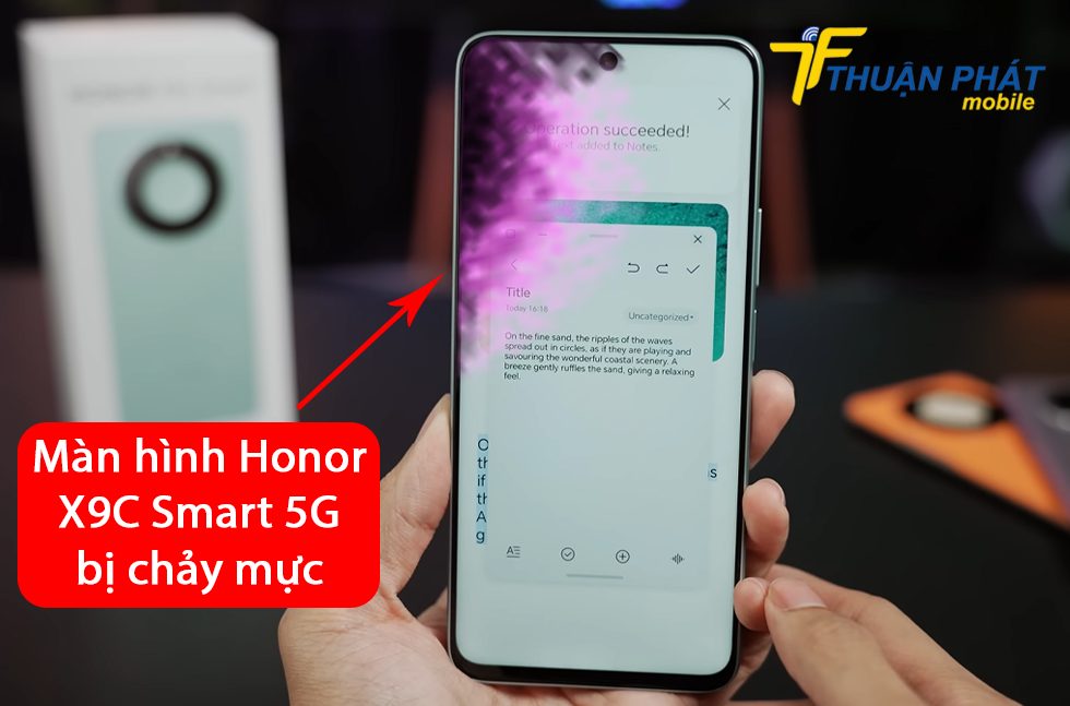 Màn hình Honor X9C Smart 5G bị chảy mực