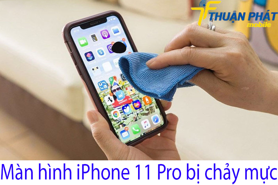 Màn hình iPhone 11 Pro bị chảy mực 1