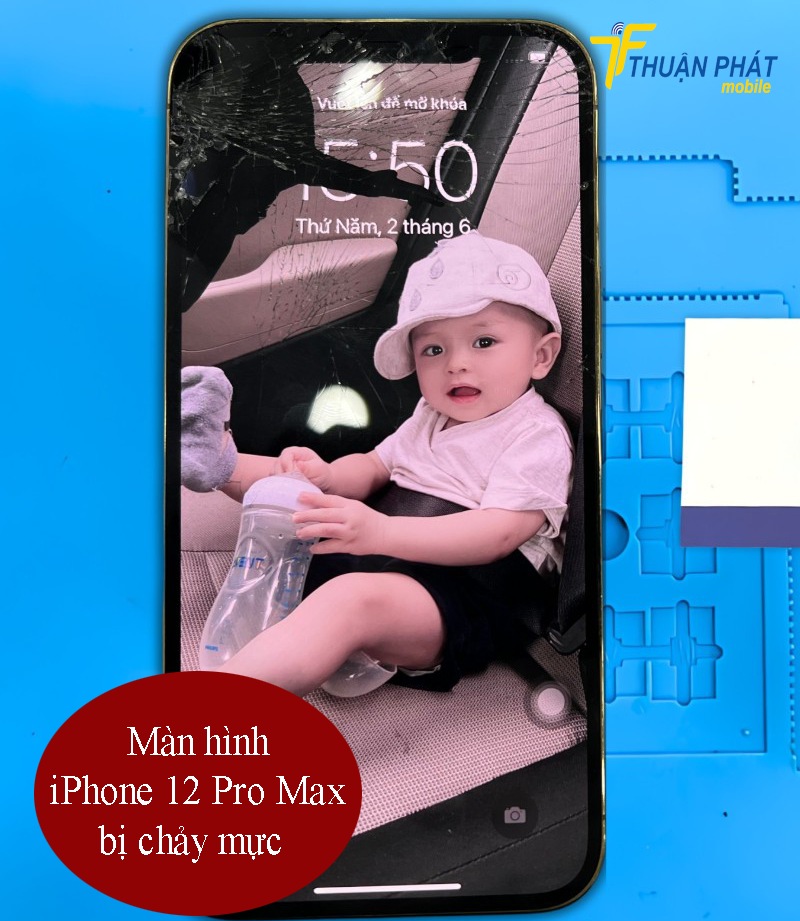 Màn hình iPhone 12 Pro Max bị chảy mực Màn hình iPhone 12 Pro Max bị chảy mực
