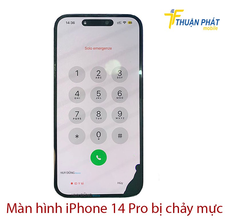 Màn hình iPhone 14 Pro bị chảy mực