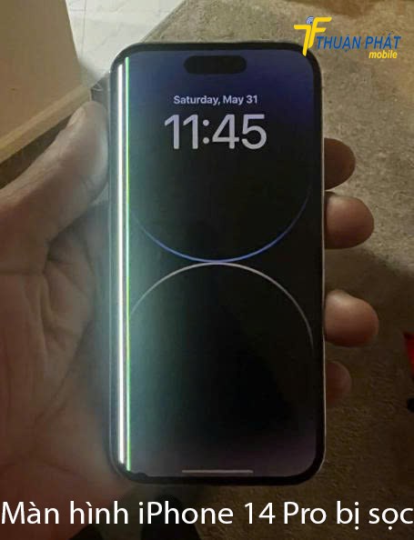 Màn hình iPhone 14 Pro bị sọc màu