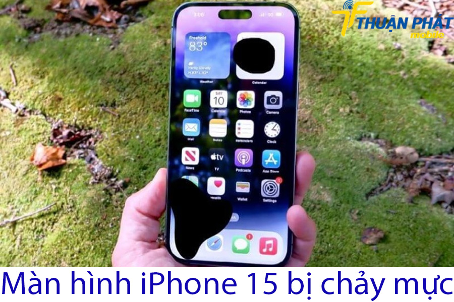 Màn hình iPhone 15 bị chảy mực