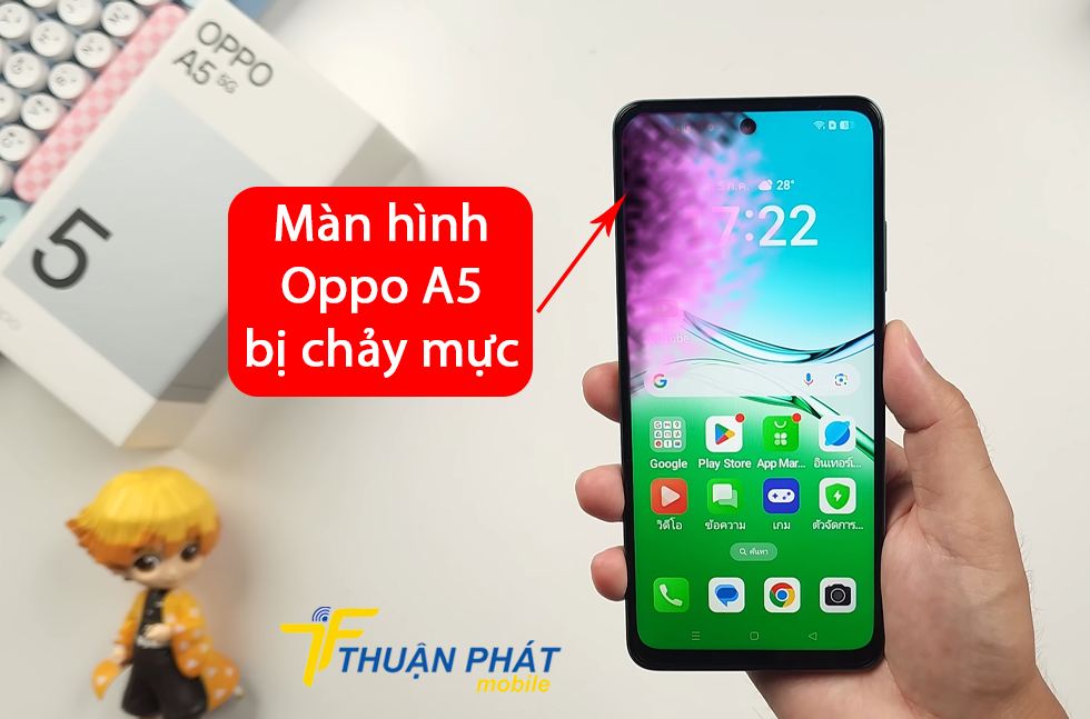 Màn hình Oppo A5 bị chảy mực