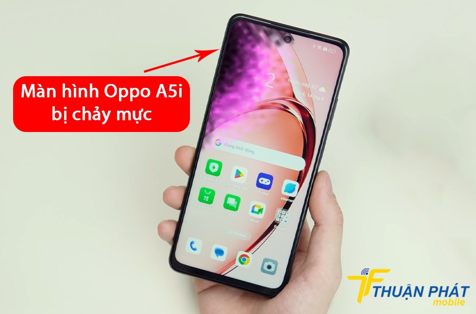 Màn hình Oppo A5i bị chảy mực
