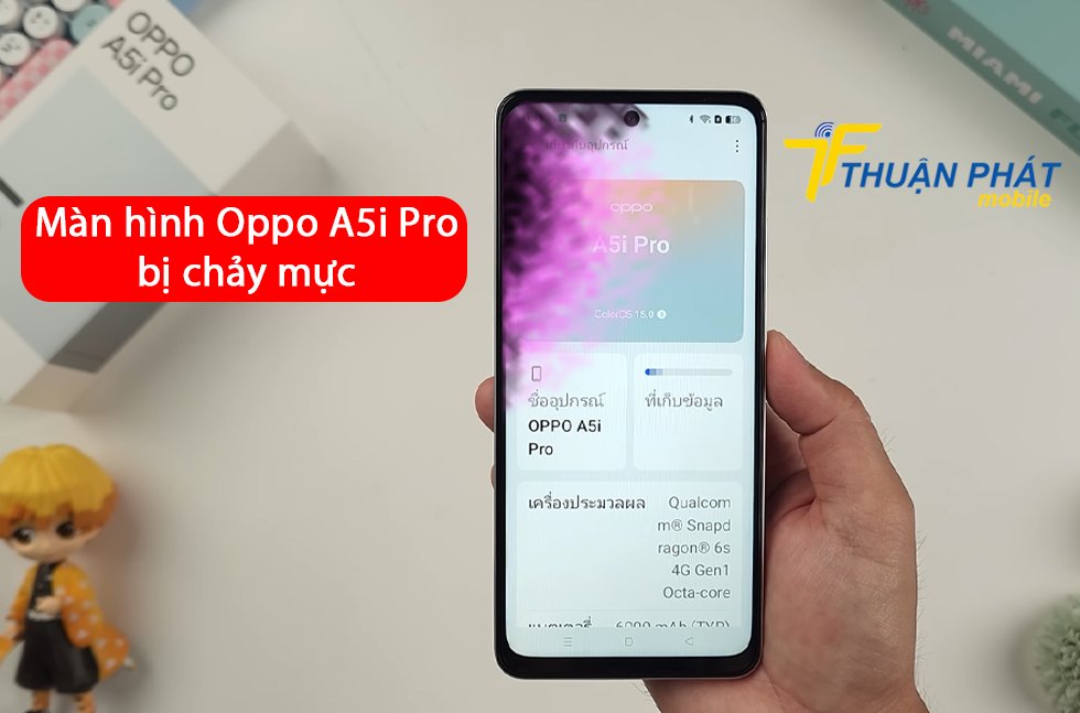 Màn hình Oppo A5i Pro bị chảy mực