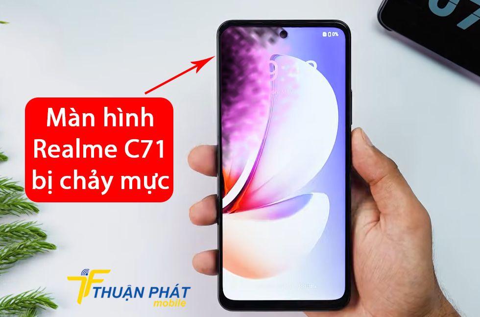 Màn hình Realme C71 bị chảy mực