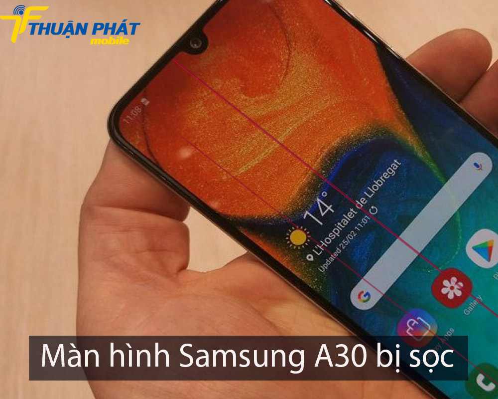 Màn hình Samsung A30 bị sọc