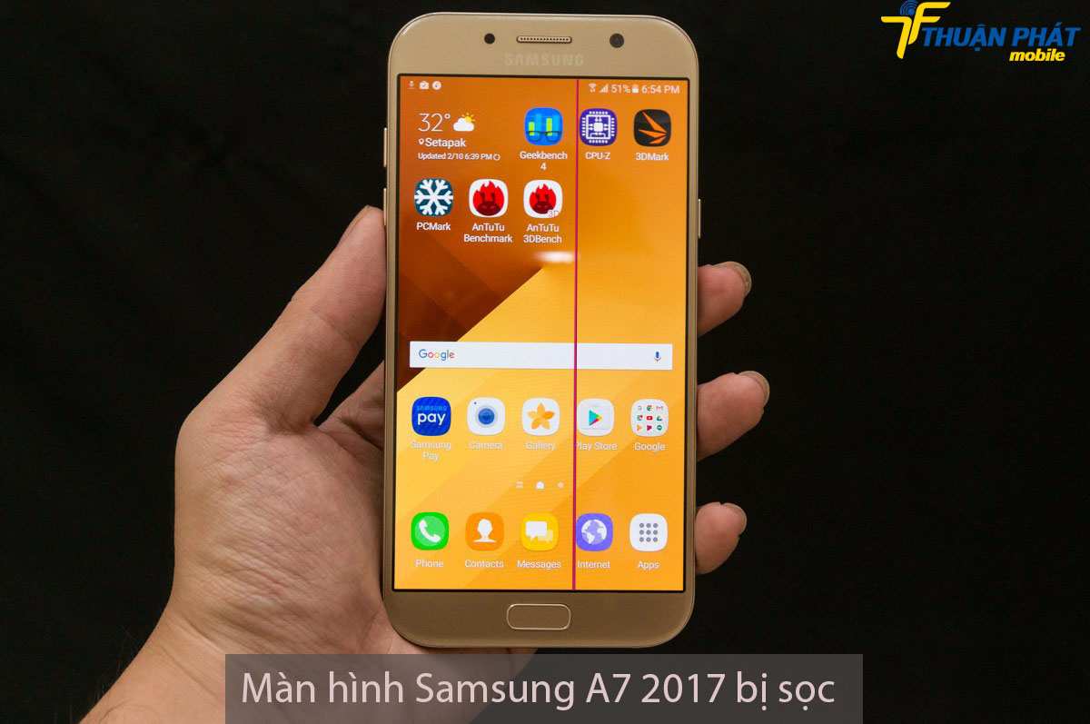 Màn hình Samsung A7 2017 bị sọc