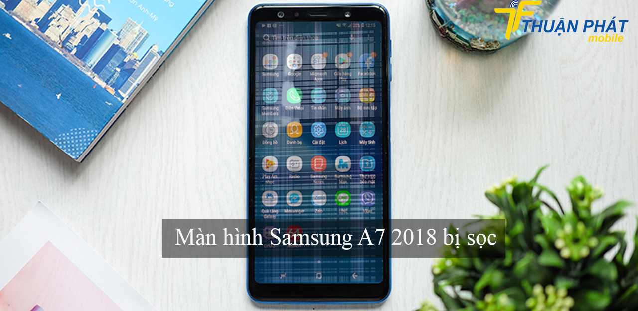 Màn hình Samsung A7 2018 bị sọc ngang