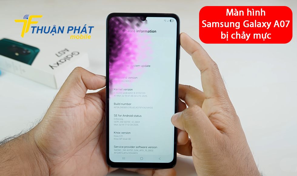Màn hình Samsung Galaxy A07 bị chảy mực