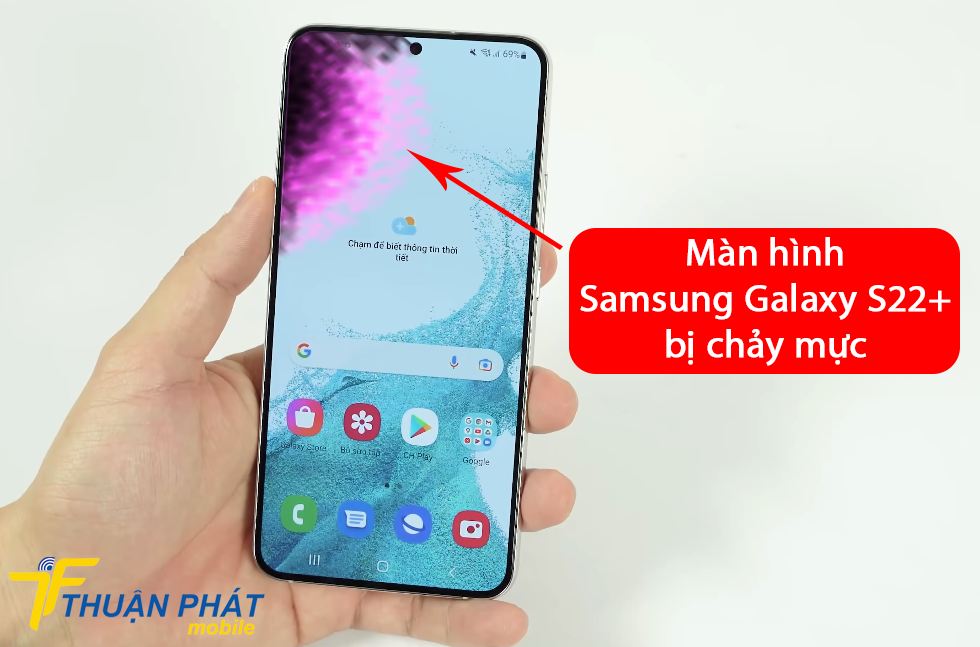 Màn hình Samsung Galaxy S22 Plus bị chảy mực