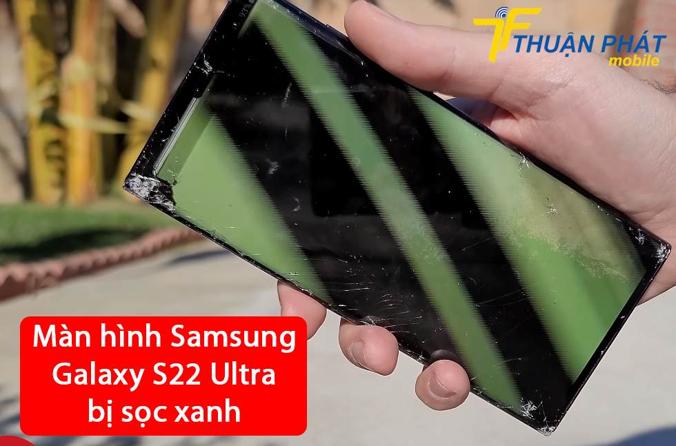 Màn hình Samsung Galaxy S22 Ultra bị sọc xanh