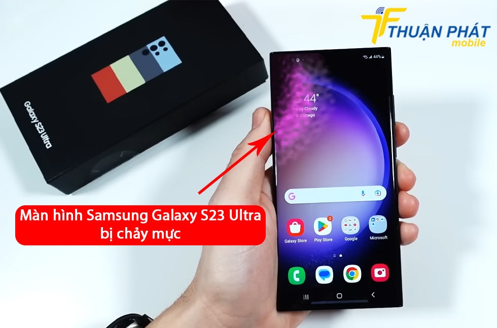 Màn hình Samsung Galaxy S23 Ultra bị chảy mực