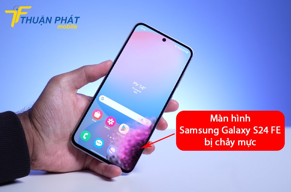 Màn hình Samsung Galaxy S24 FE bị chảy mực