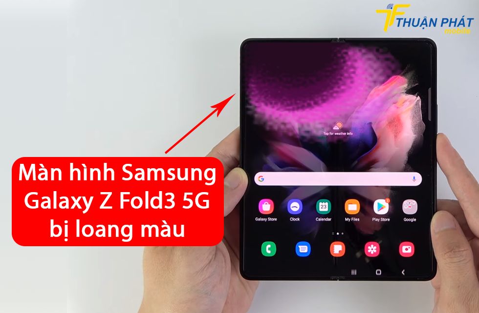 Màn hình Samsung Galaxy Z Fold3 5G bị loang màu