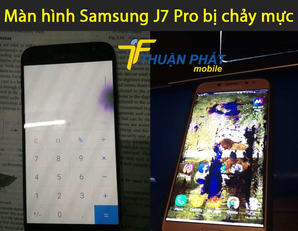 Màn hình Samsung J7 Pro bị chảy mực