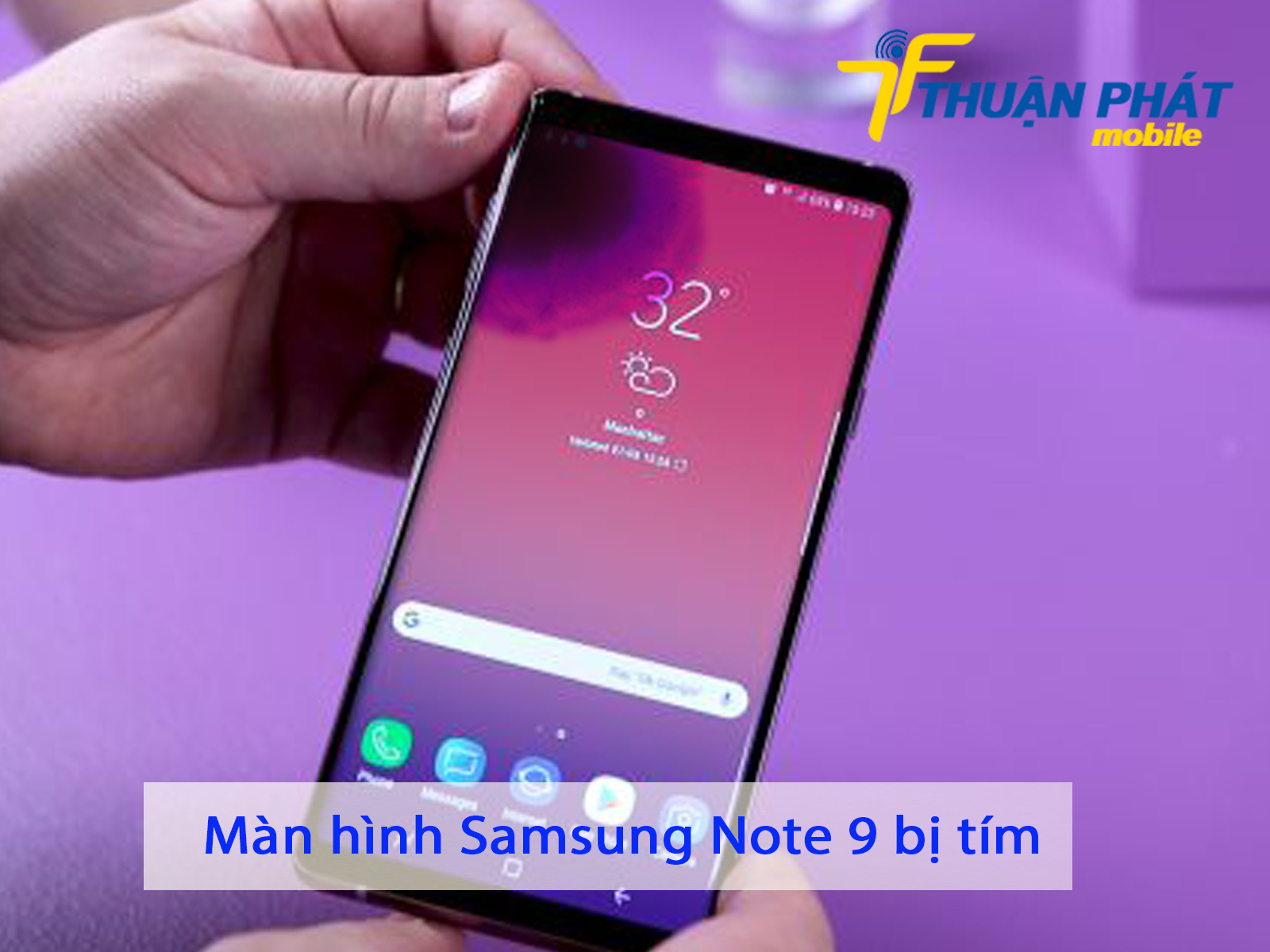 Màn hình Samsung Note 9 bị tím