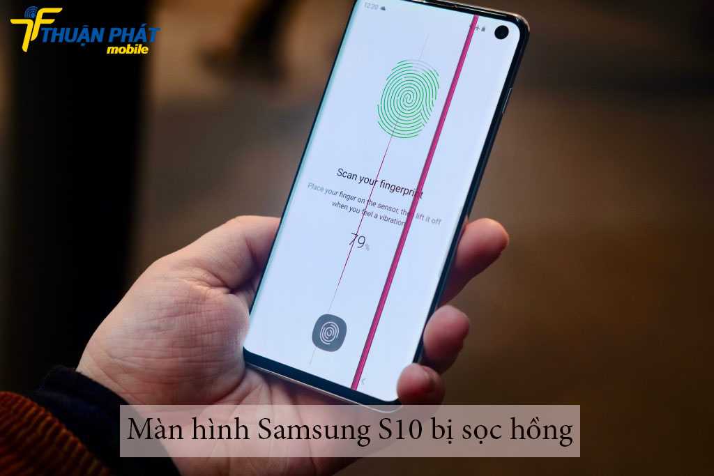 Màn hình Samsung S10 bị sọc hồng