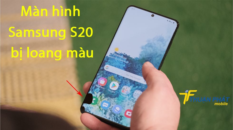 Màn hình Samsung S20 bị loang màu