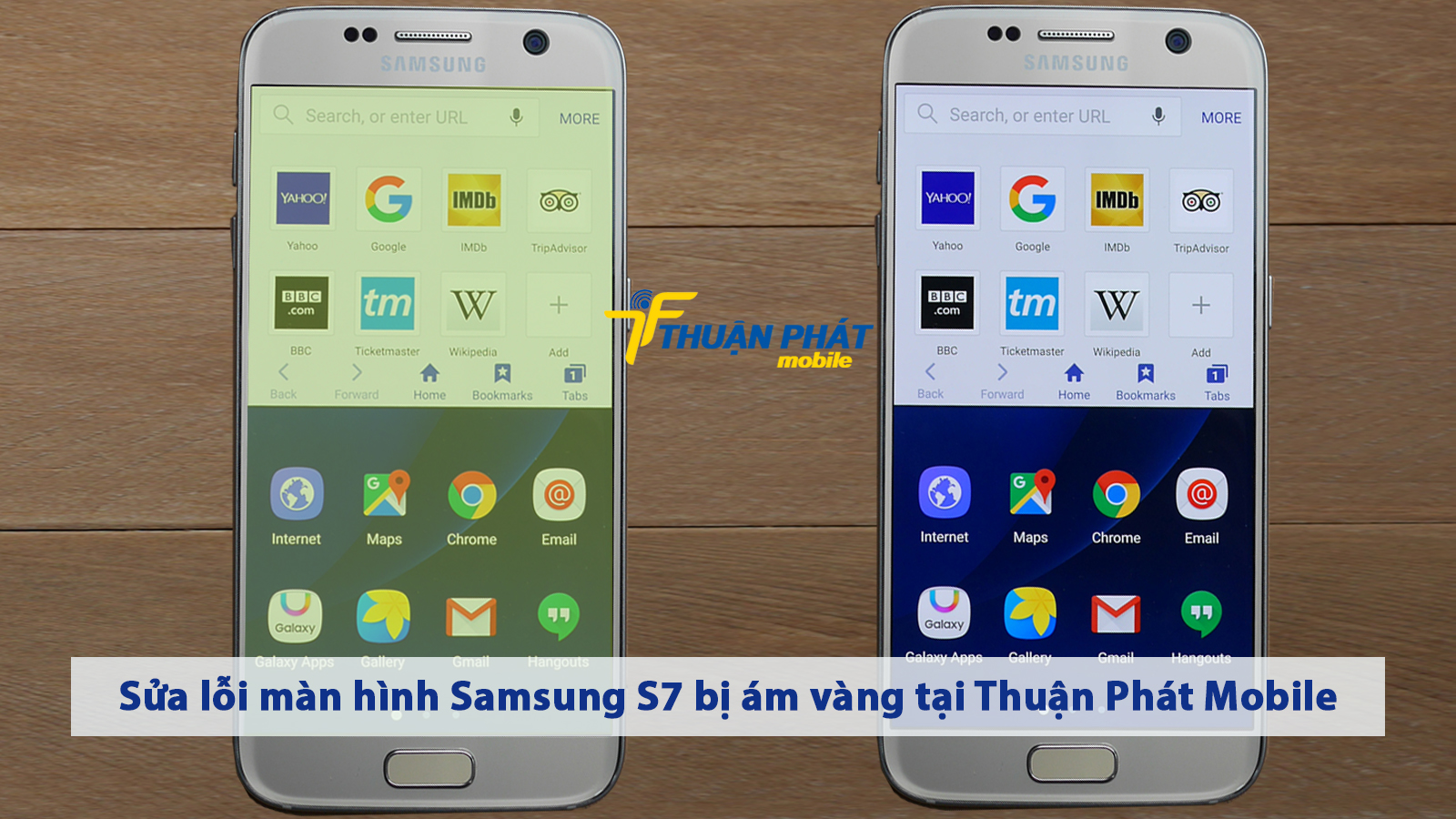 Sửa lỗi màn hình Samsung S7 bị ám vàng tại Thuận Phát Mobile