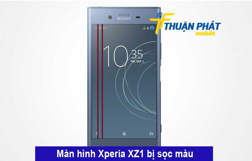 Màn hình Sony Xperia XZ1 bị sọc màu