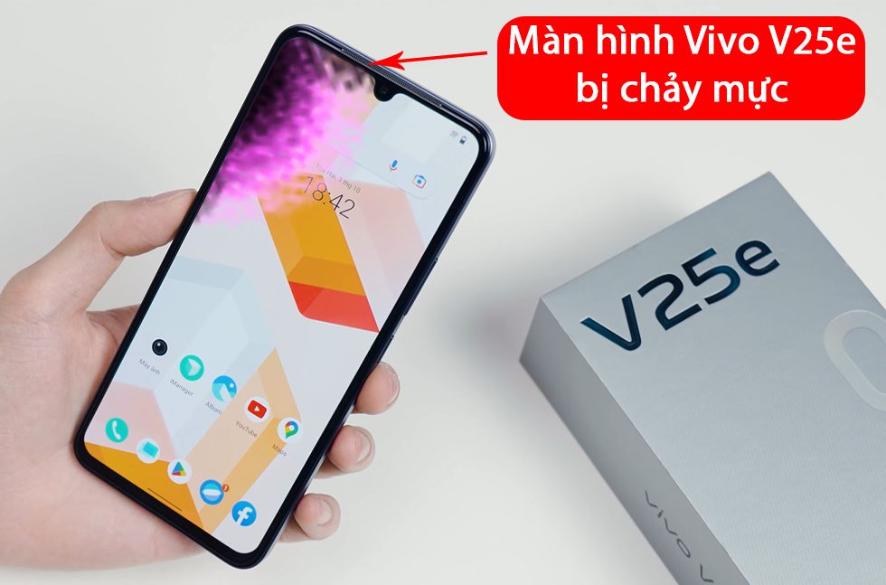 Màn hình Vivo V25e bị chảy mực