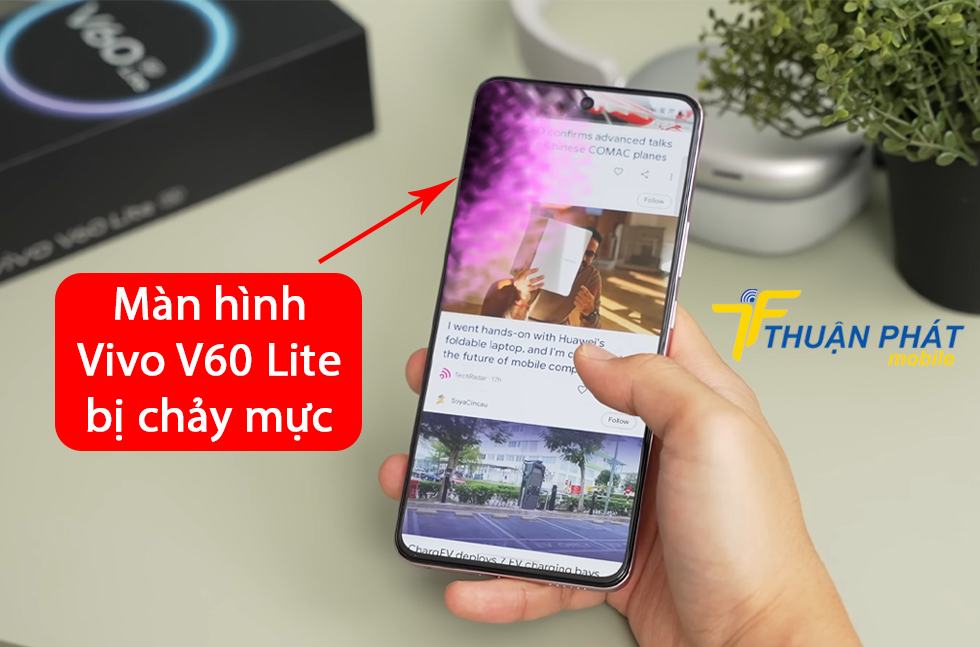 Màn hình Vivo V60 Lite bị chảy mực