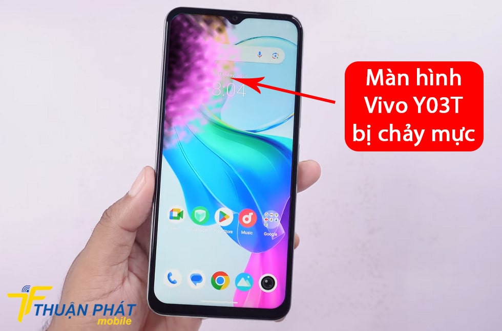 Màn hình Vivo Y03T bị chảy mực