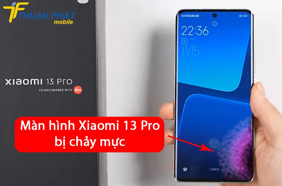Màn hình Xiaomi 13 Pro bị chảy mực