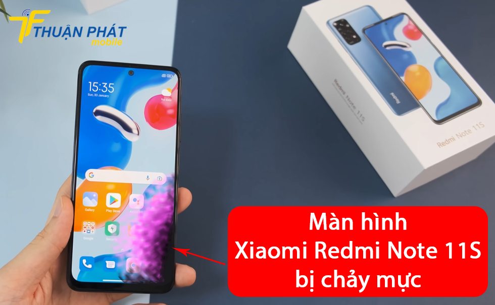 Màn hình Xiaomi Redmi Note 11S bị chảy mực
