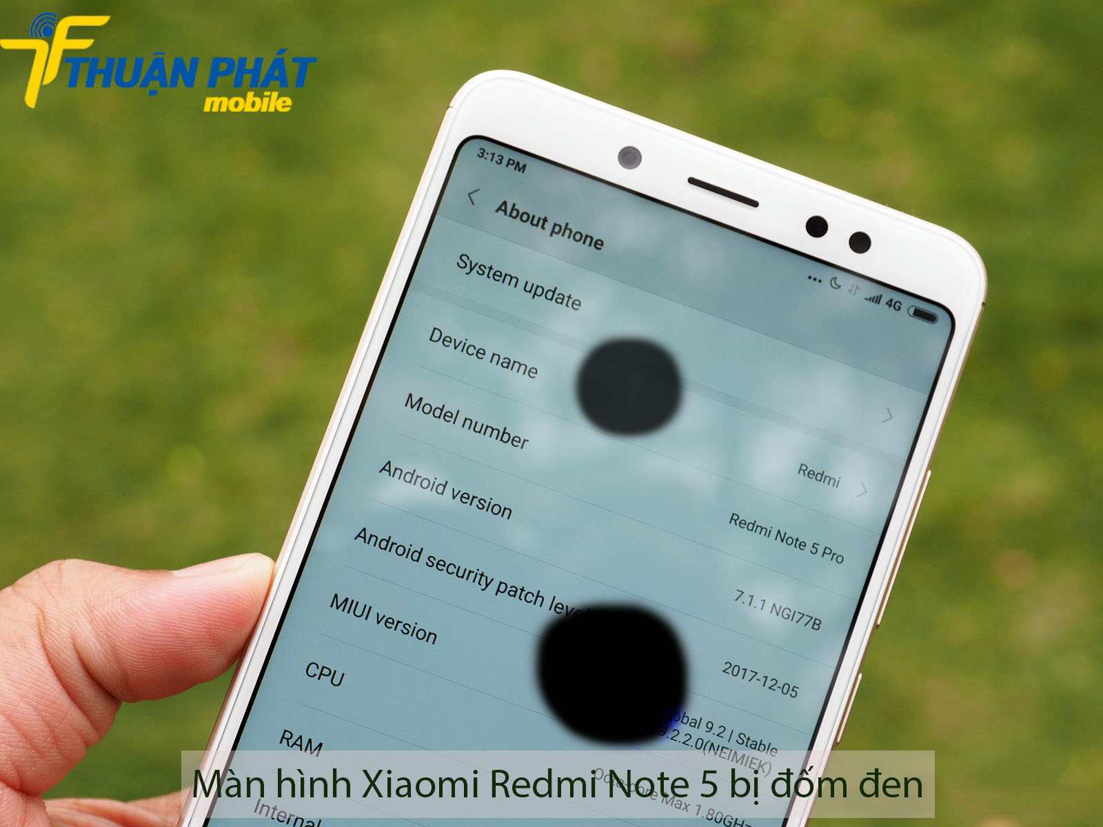 Màn hình Xiaomi Redmi Note 5 bị đốm đen