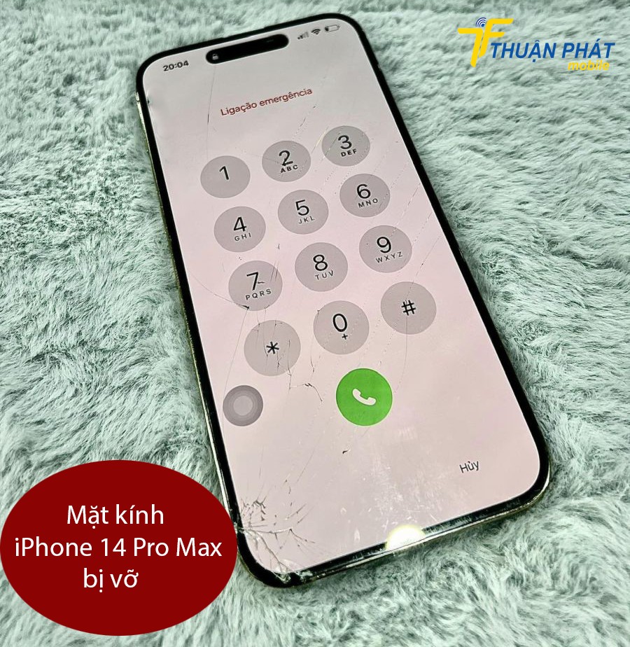 Mặt kính iPhone 14 Pro Max bị vỡ