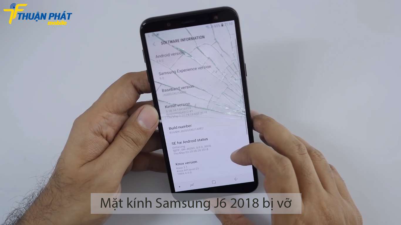 Mặt kính Samsung J6 2018 bị vỡ