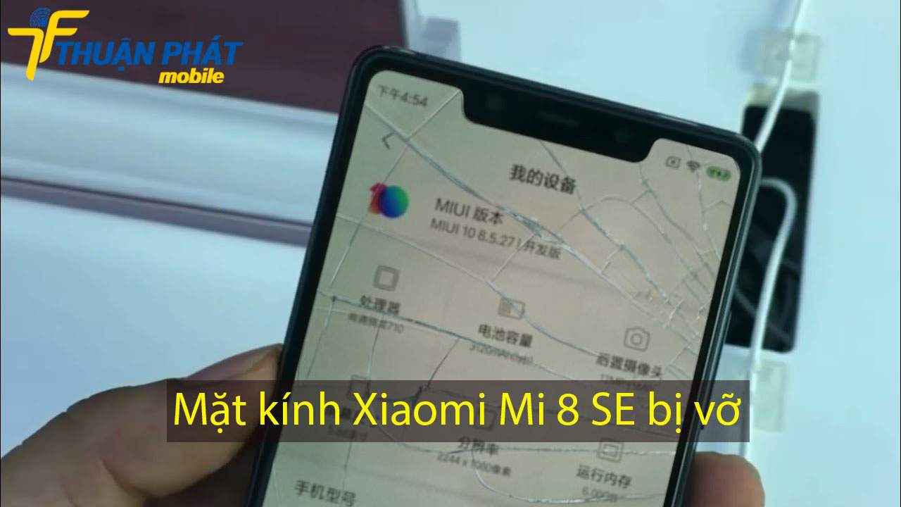 Mặt kính Xiaomi Mi 8 SE bị vỡ