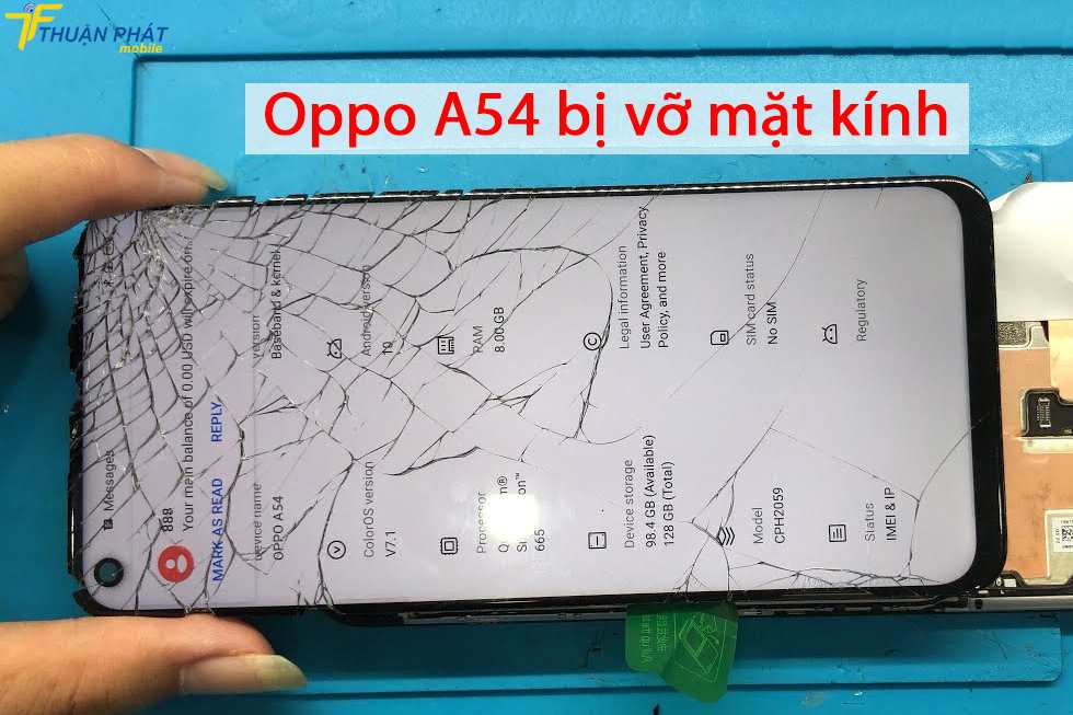 Oppo A54 bị vỡ mặt kính