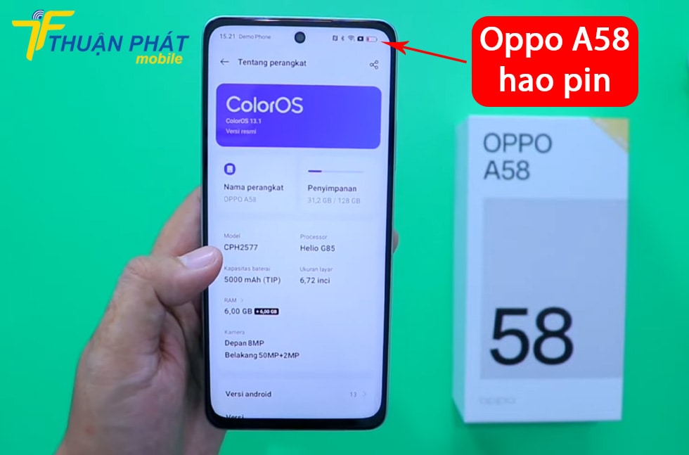 Oppo A58 hao pin