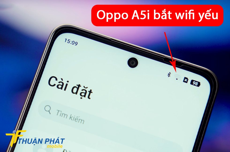 Oppo A5i bắt wifi yếu