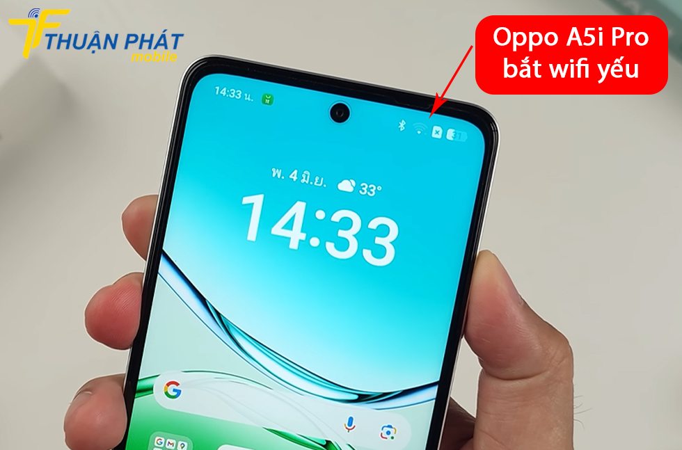 Oppo A5i Pro bắt wifi yếu
