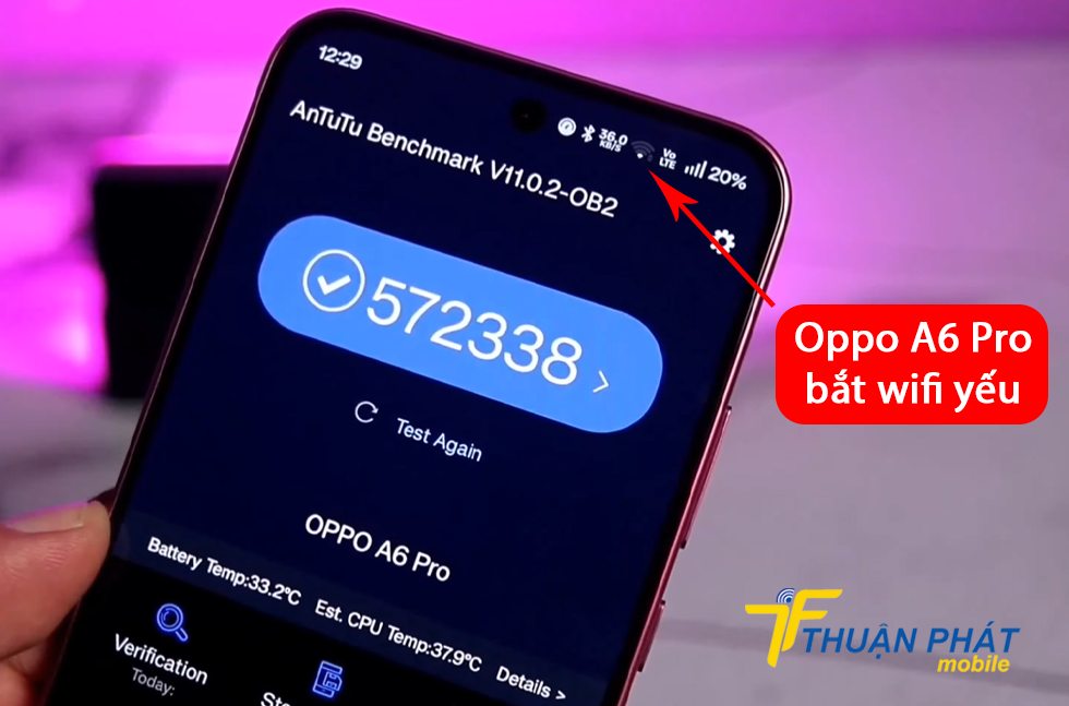 Oppo A6 Pro bắt wifi yếu