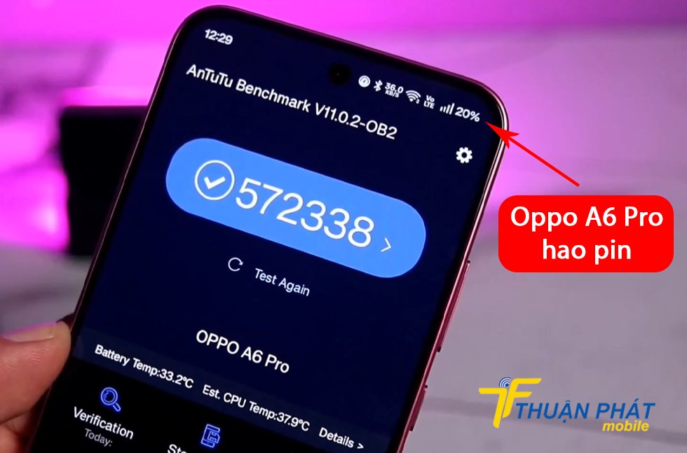 Oppo A6 Pro hao pin