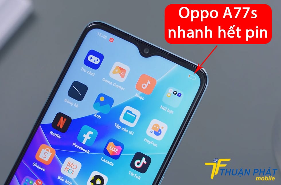 Oppo A77s nhanh hết pin