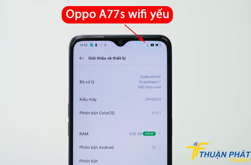 Oppo A77s wifi yếu