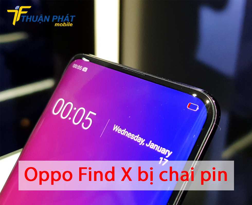 Oppo Find X bị chai pin