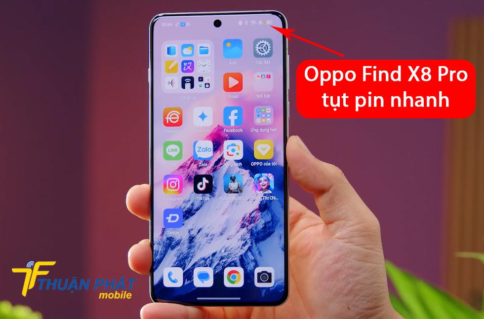 Oppo Find X8 Pro tụt pin nhanh