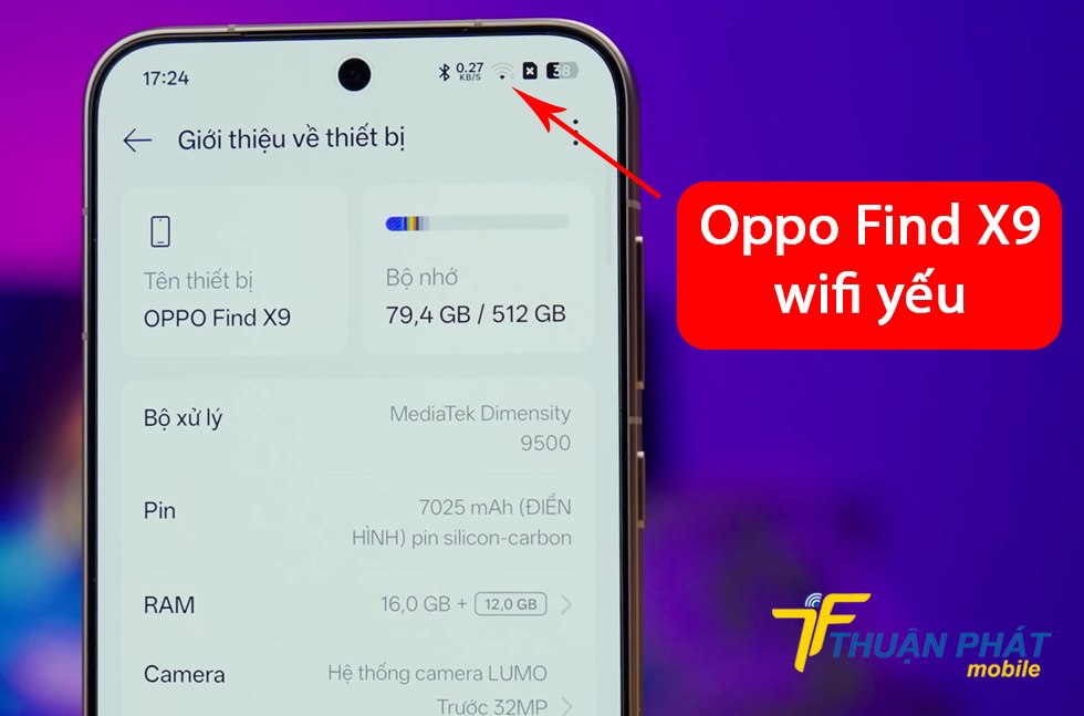 Oppo Find X9 wifi yếu