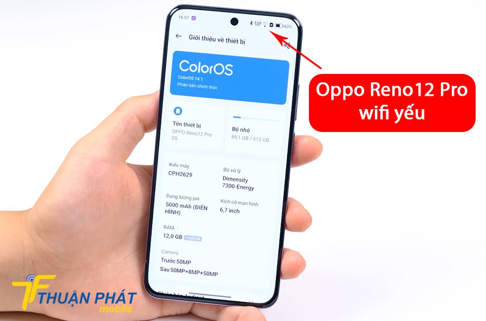 Oppo Reno12 Pro wifi yếu