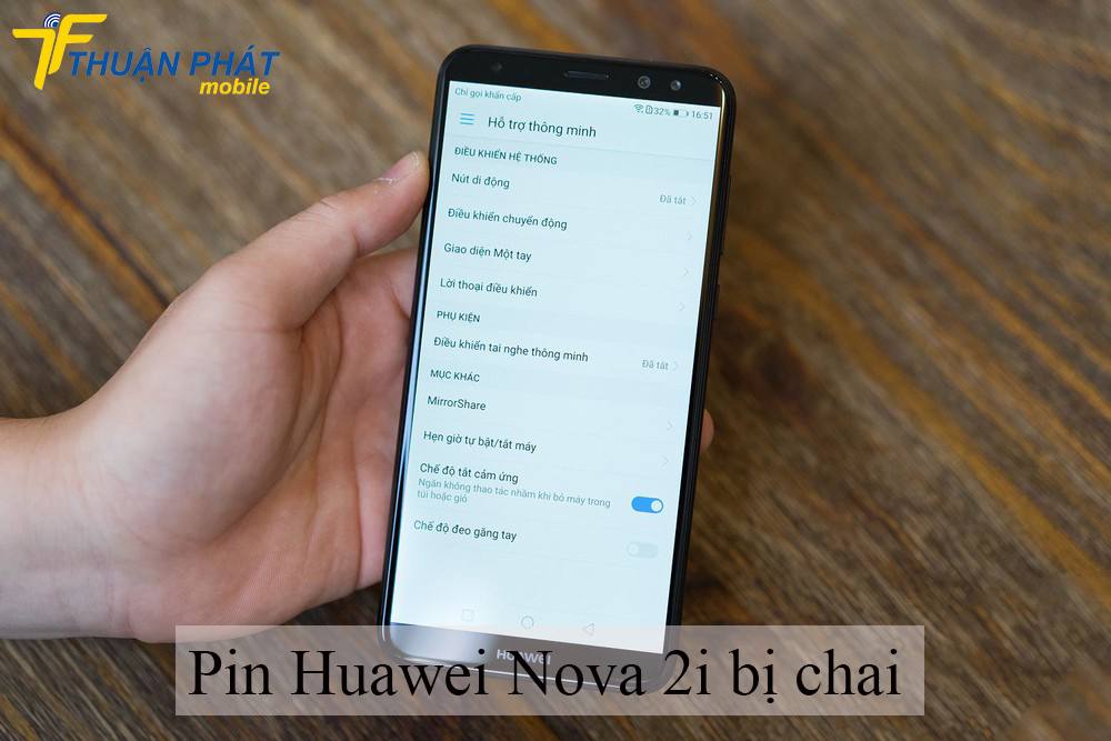 Pin Huawei Nova 2i bị chai